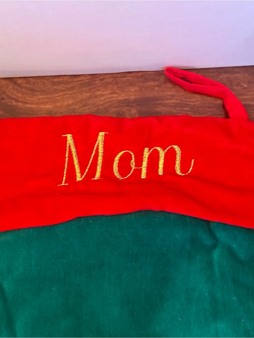 Disney Holiday Christmas Stockings Set - Red and Green (Mom & Dad)